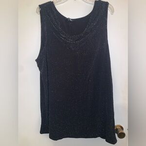 Sleeveless glitter top plus size worn once